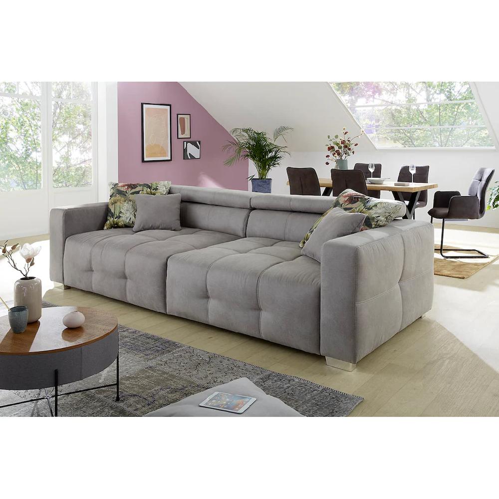 Jockenhöfer Gruppe Big-Sofa Trento mit verstellbaren Kopfstützen und 4 Kissen kaufen Muttertagsangebot