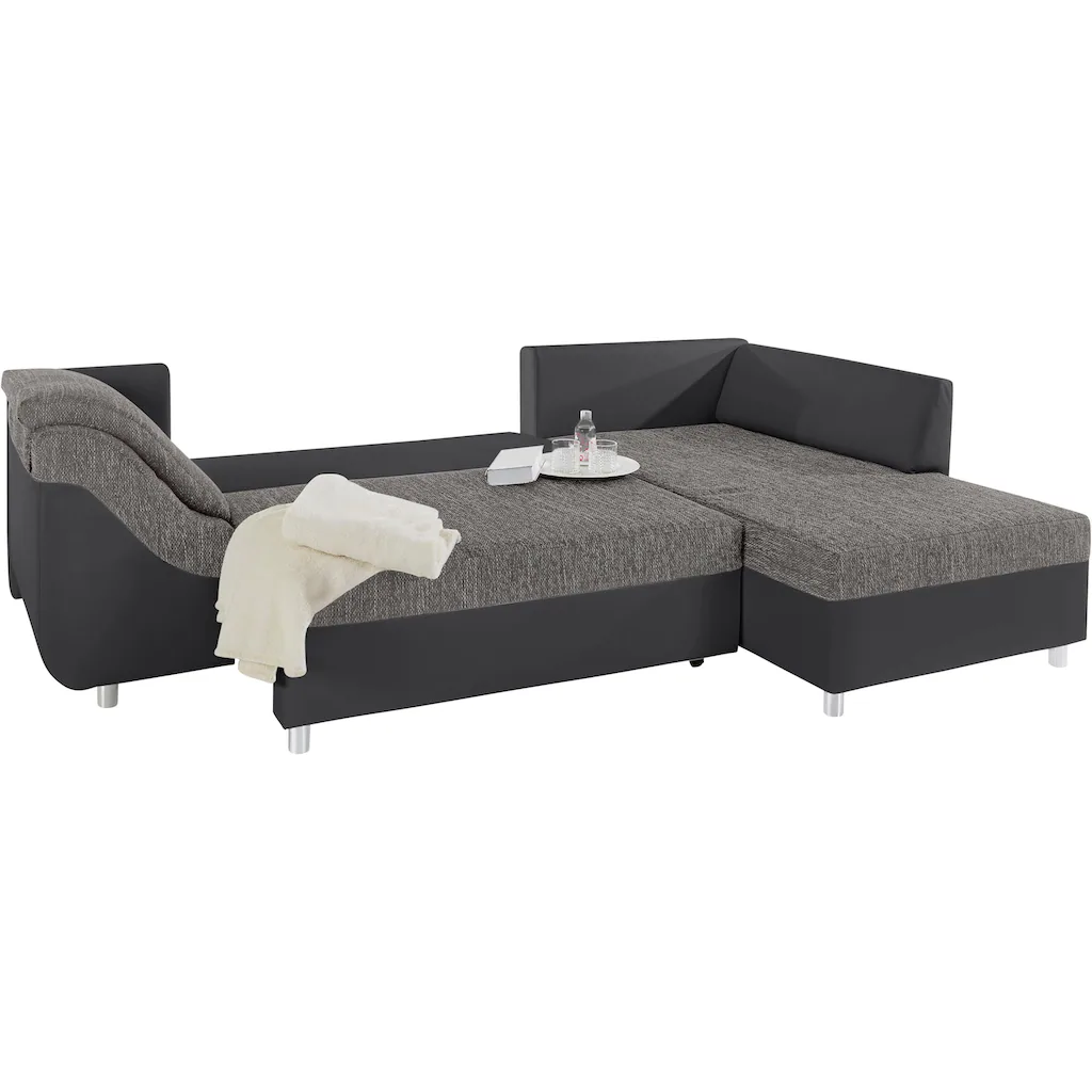 COLLECTION AB Ecksofa »Sally L-Form« mit und ohne Bettfunktion inklusive loser Rücken- und Zierkissen kaufen Vatertagsangebot