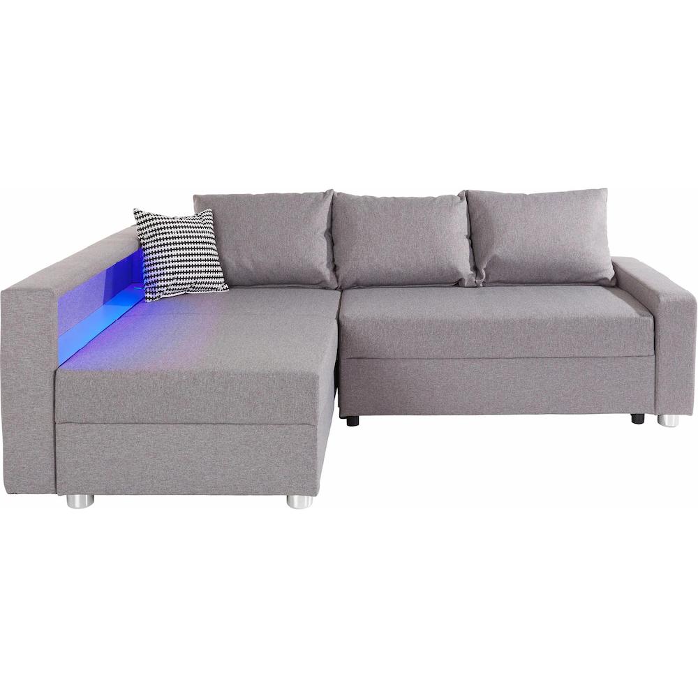 COLLECTION AB Ecksofa mit RGB-LED-Beleuchtung und USB-Port Zeitlich begrenztes Angebot
