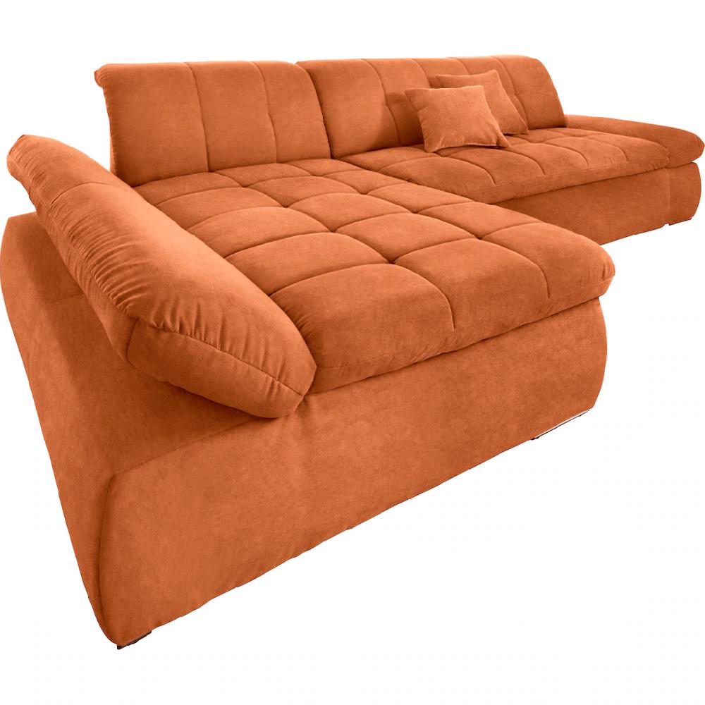 DOMO collection Ecksofa »NMoric XXL B/T/H: 300/172/80cm Revamierenabschluss L-Form« wahlweise mit Bettfunktion und Armlehnverstel lung kaufen Bis zu 60% Rabatt