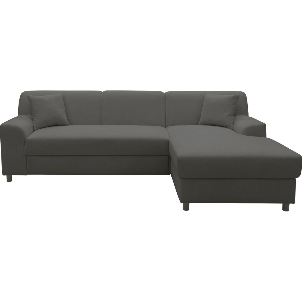 INOSIGN Ecksofa »Turah 2 L-Form auch in Cord Federkern B/T/H: 241/146/79 cm« incl. Zierkissen wahlweise mit Bettfunktion kaufen Nur noch ein Tag übrig
