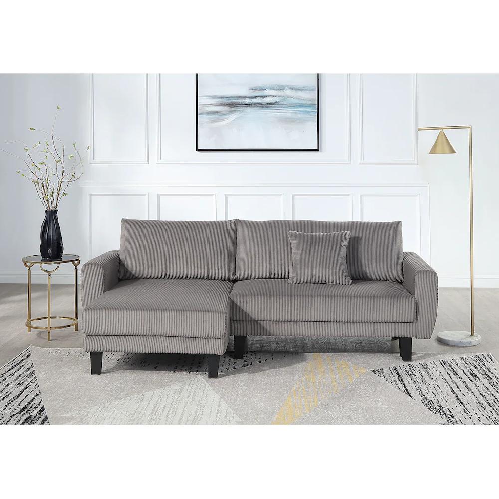 ATLANTIC home collection Ecksofa »Leonid L-Form« mit Schlaffunktion und Bettkasten