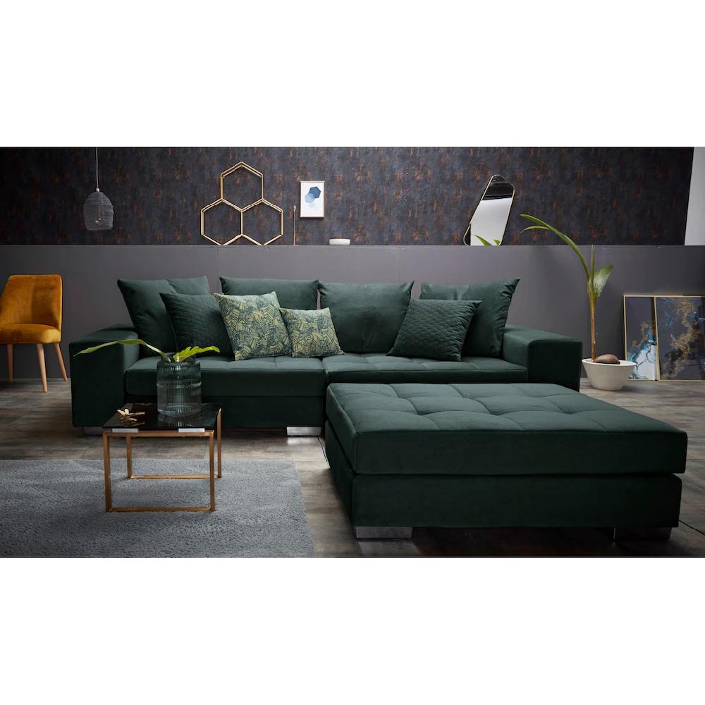 INOSIGN Big-Sofa »Vale« mit Steppung im Sitzbereich Federkern und Zierkissen kaufen Fabrikladen