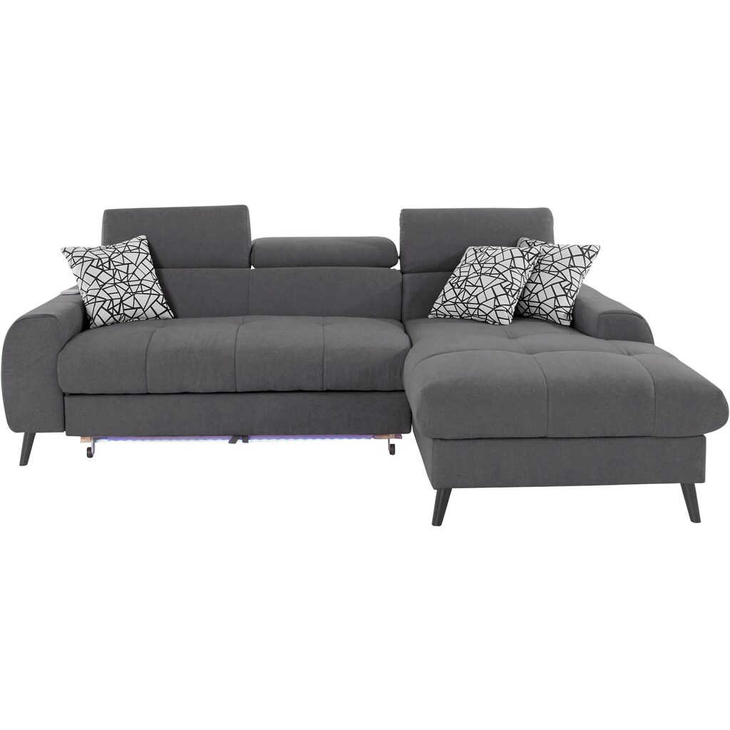 COTTA Ecksofa »Mia L-Form« 3-tlg.-Kissen-Set Recamiere wahlweise mit oder ohne RGB-Beleuchtung kaufen Online