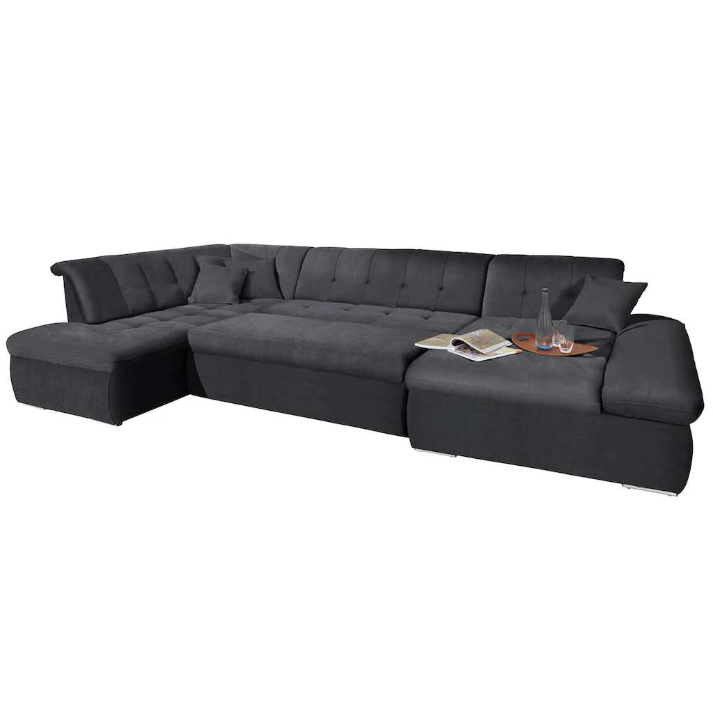 DOMO collection Wohnlandschaft »NMoric im XXL-Format B/T/H: 353/216/80 cm incl. Zierkissen U-Form« kaufen