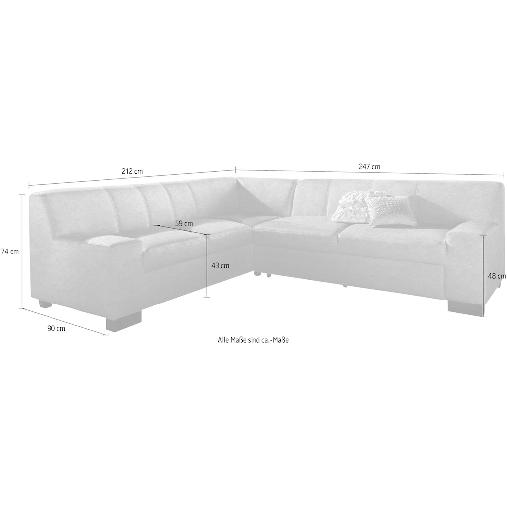 DOMO collection Ecksofa »Norma L-Form« wahlweise mit Bettfunktion kaufen Fabrik Onlineshop