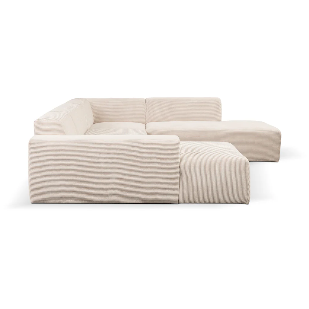WERK2 Wohnlandschaft »Zeus U-Form« Curvy Trend Wohnlandschaft mit urbaner Optik auch in weichem Cord kaufen Rabatt