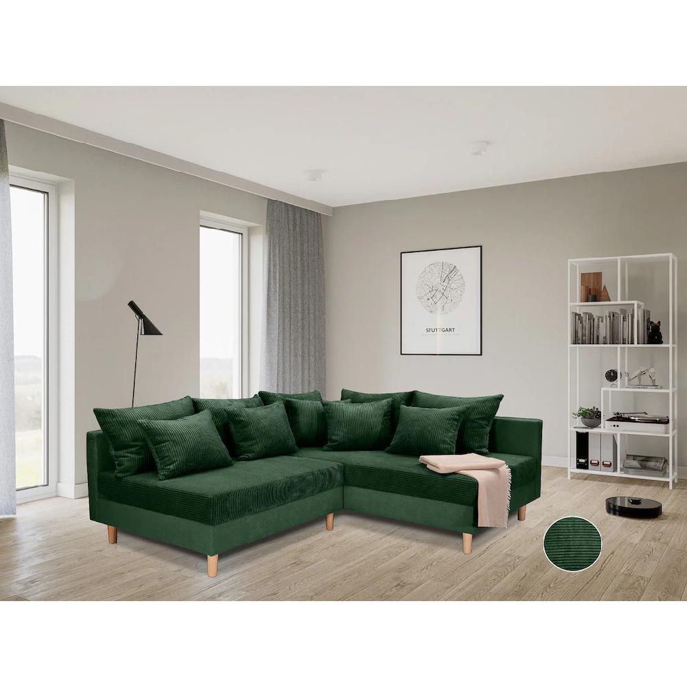 COLLECTION AB Ecksofa »L-Form« Ecksofa Ottomane rechte Seite montierbar Komfortablen bonnelfederkern kaufen