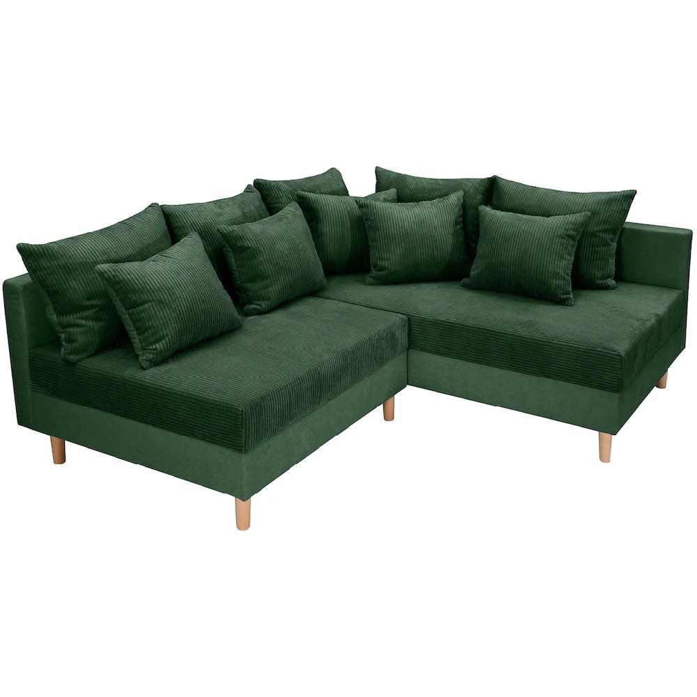 COLLECTION AB Ecksofa »L-Form« Ecksofa Ottomane rechte Seite montierbar Komfortablen bonnelfederkern kaufen Preisnachlass