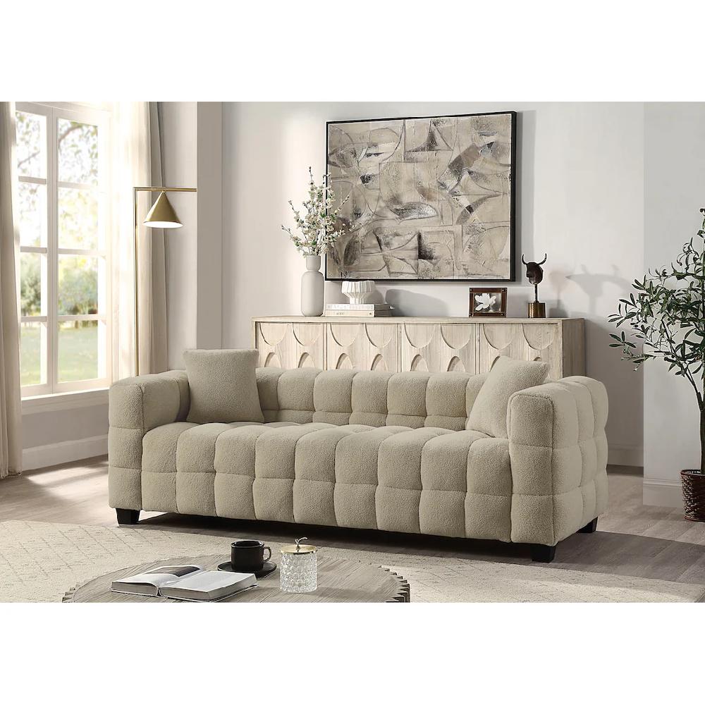 ATLANTIC home collection 3-Sitzer »Stella« inkl. 2 Zierkissen und mit modernem Teddy Stoff kaufen
