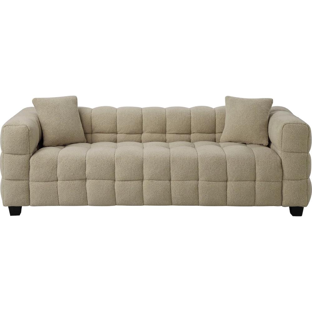 ATLANTIC home collection 3-Sitzer »Stella« inkl. 2 Zierkissen und mit modernem Teddy Stoff kaufen Weihnachtsangebot