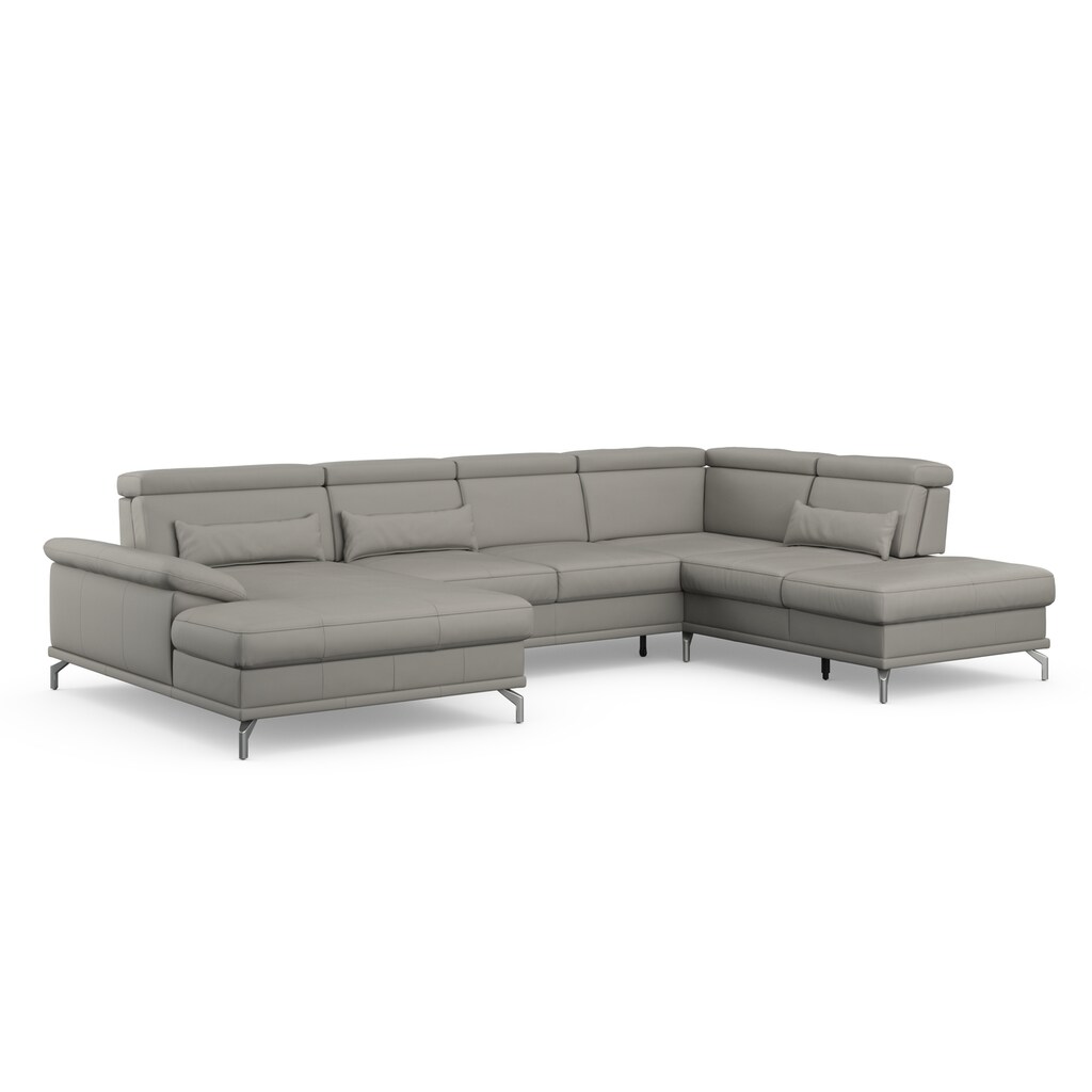 sit&more Wohnlandschaft »Cabrio U-Form« Sitztiefenverstellung und Federkern jeweils inklusive 3 Nierenkissen kaufen Top Angebot
