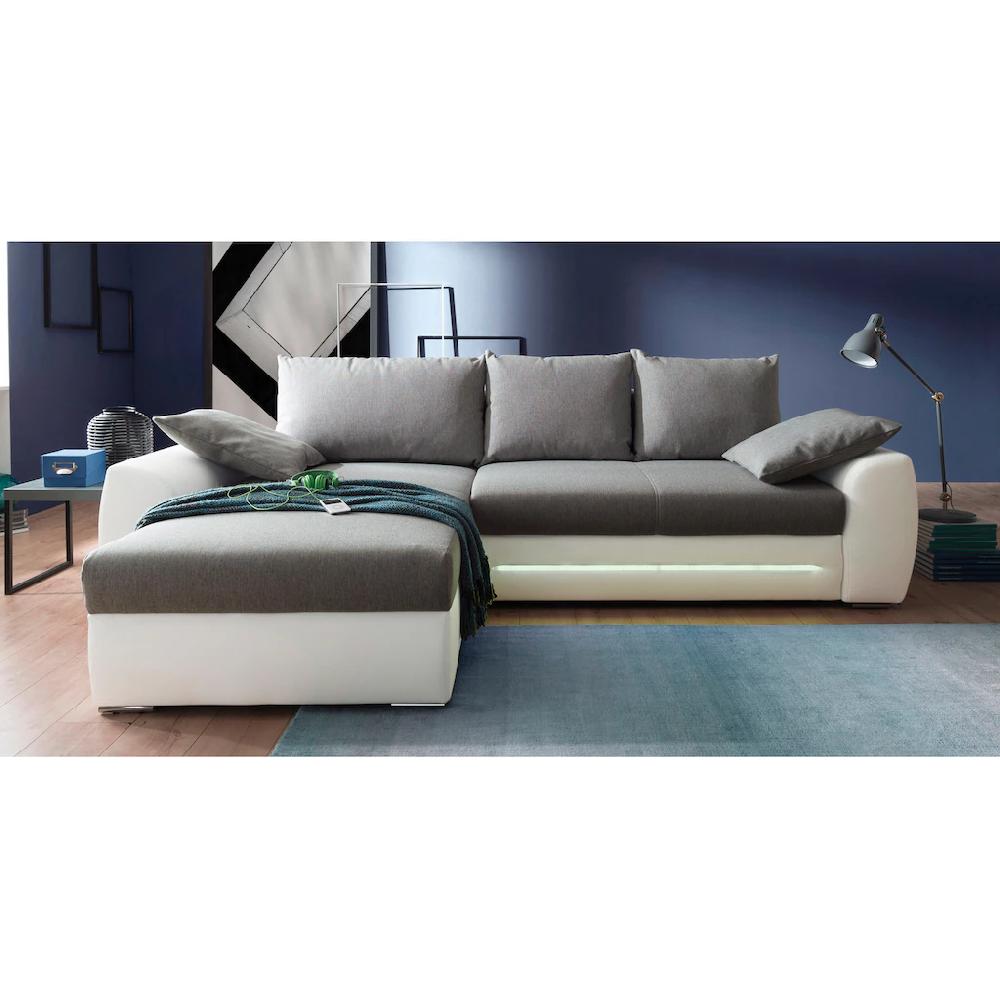 Jockenhöfer Gruppe Ecksofa Basel inklusive LED-Beleuchtung mit Bettfunktion und Bettkasten kaufen