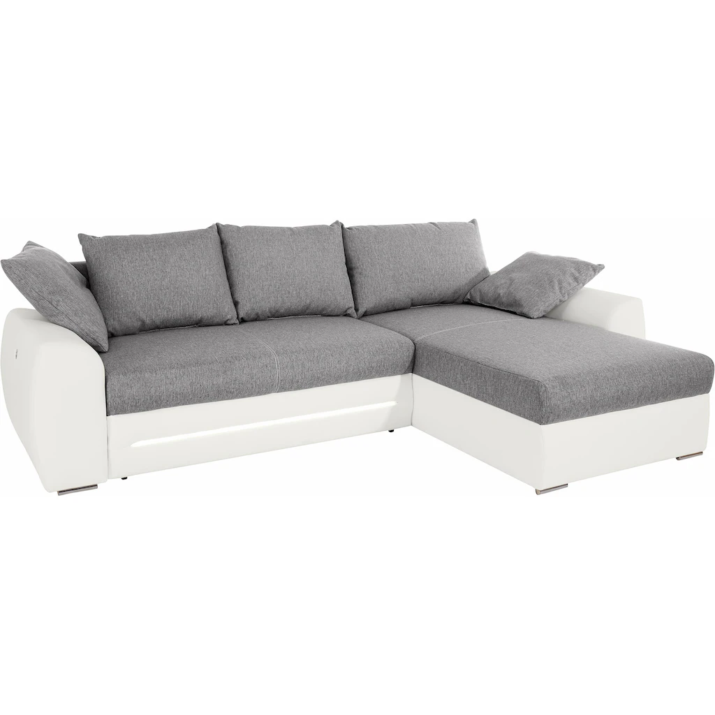 Jockenhöfer Gruppe Ecksofa Basel inklusive LED-Beleuchtung mit Bettfunktion und Bettkasten kaufen Neueste Mode