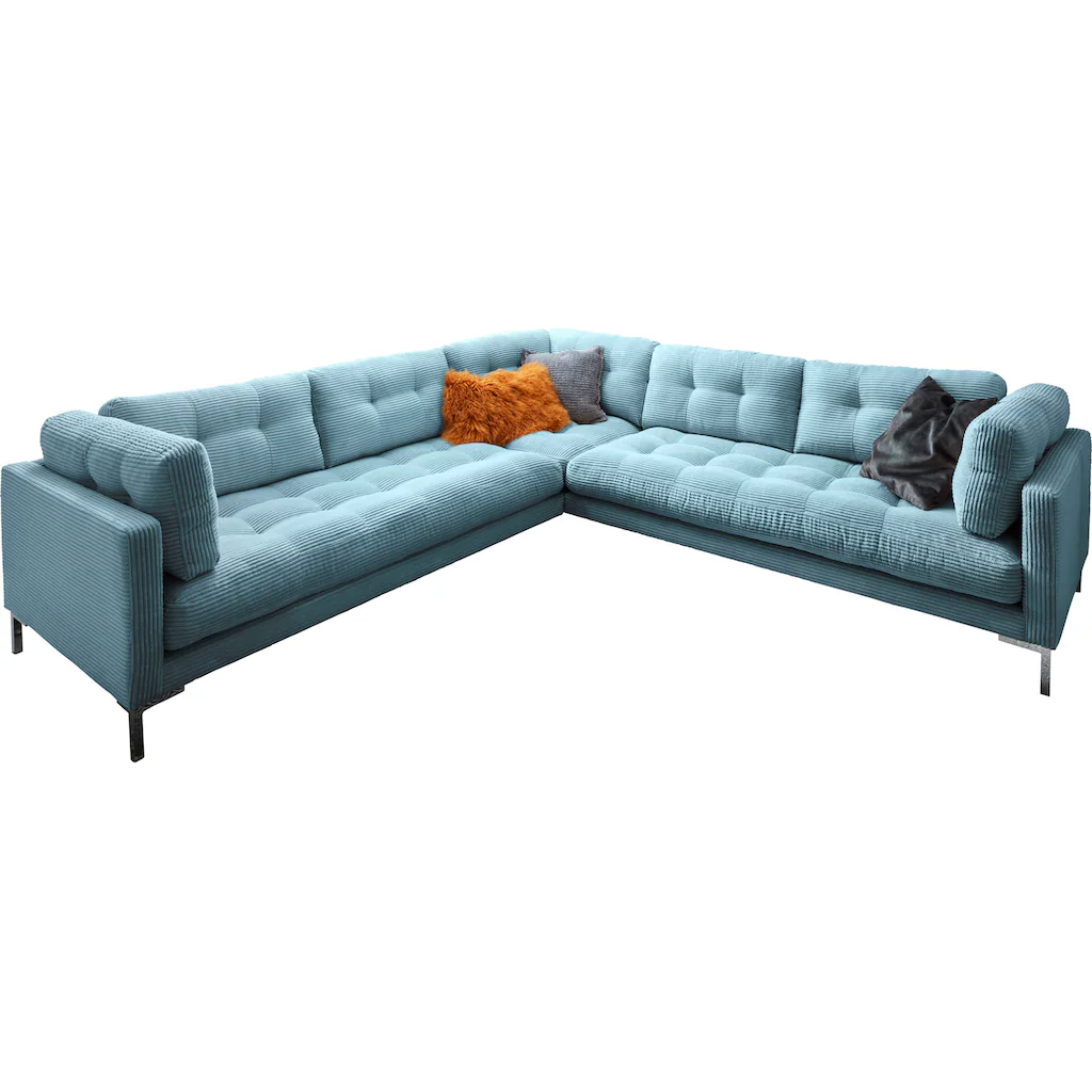 Trends by HG Wohnlandschaft »Landau U-Form« in Cord-Stoff mit Metallfuß kaufen Zeitlich begrenztes Angebot