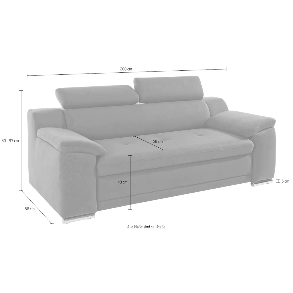 sit&more 3-Sitzer »Andiamo« inklusive Kopfteilverstellung kaufen Blitzangebot