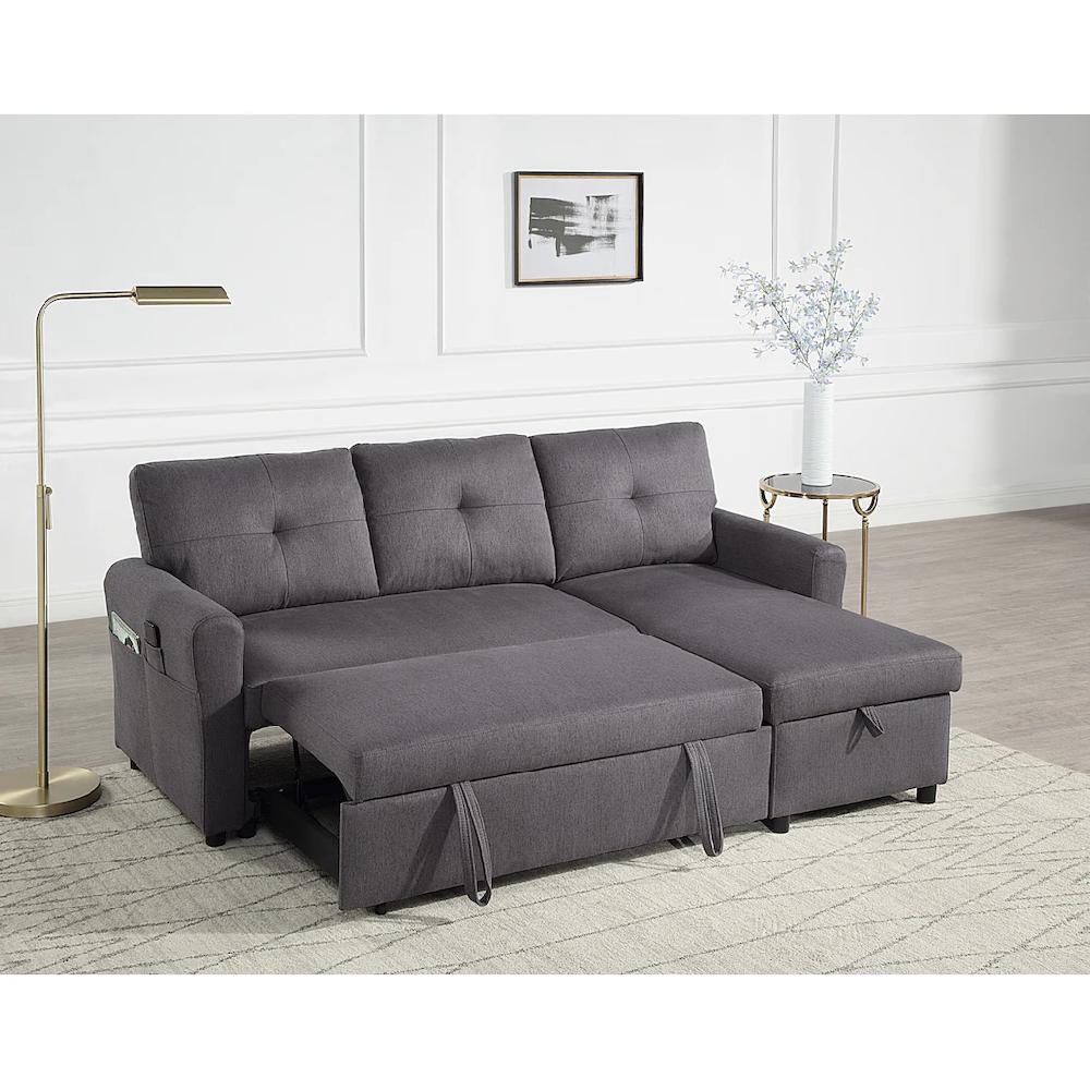 ATLANTIC home collection Ecksofa »Gustavo L-Form« mit Schlaffunktion Stauraum & seitlichen Taschen Neuheiten