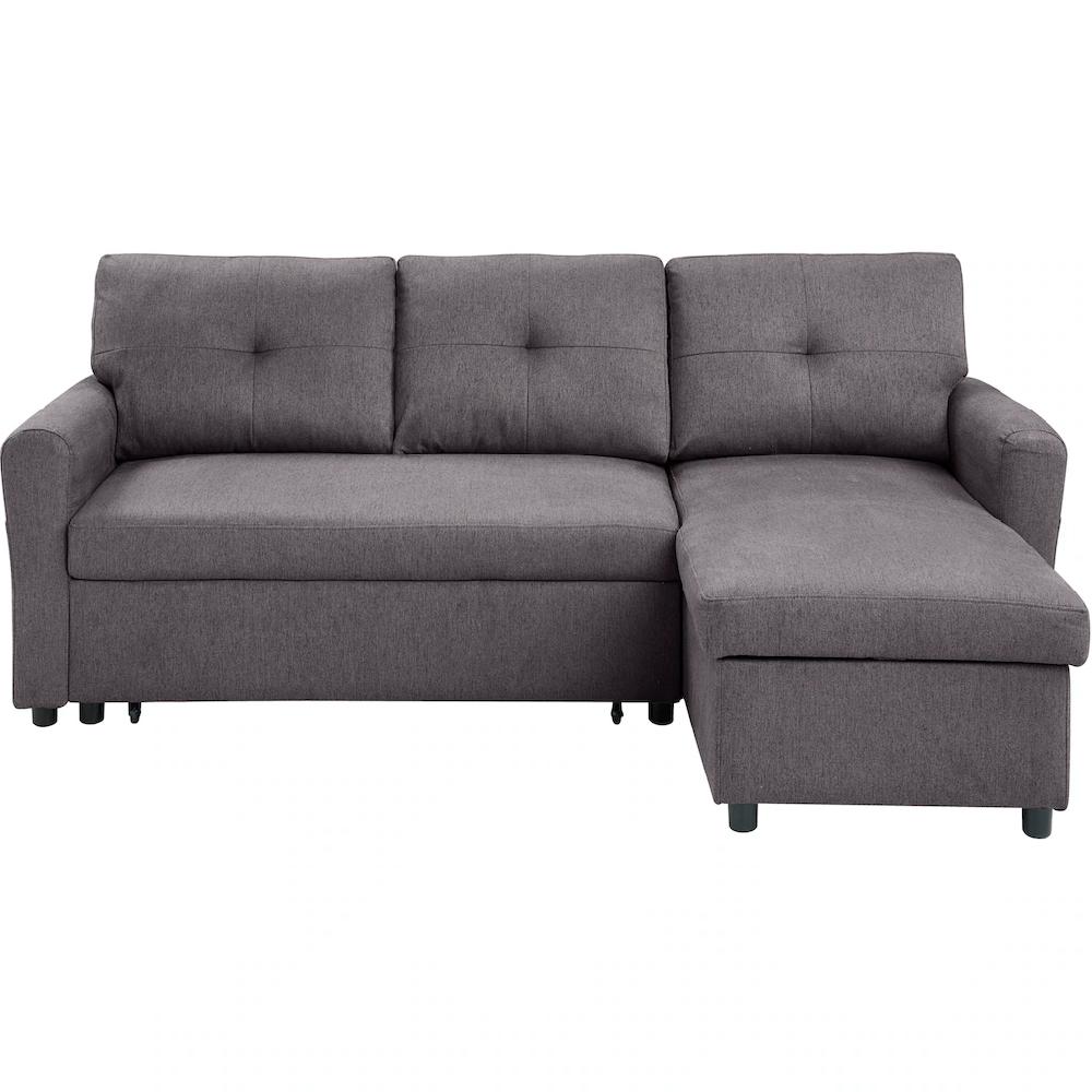 ATLANTIC home collection Ecksofa »Gustavo L-Form« mit Schlaffunktion Stauraum & seitlichen Taschen Neuheiten