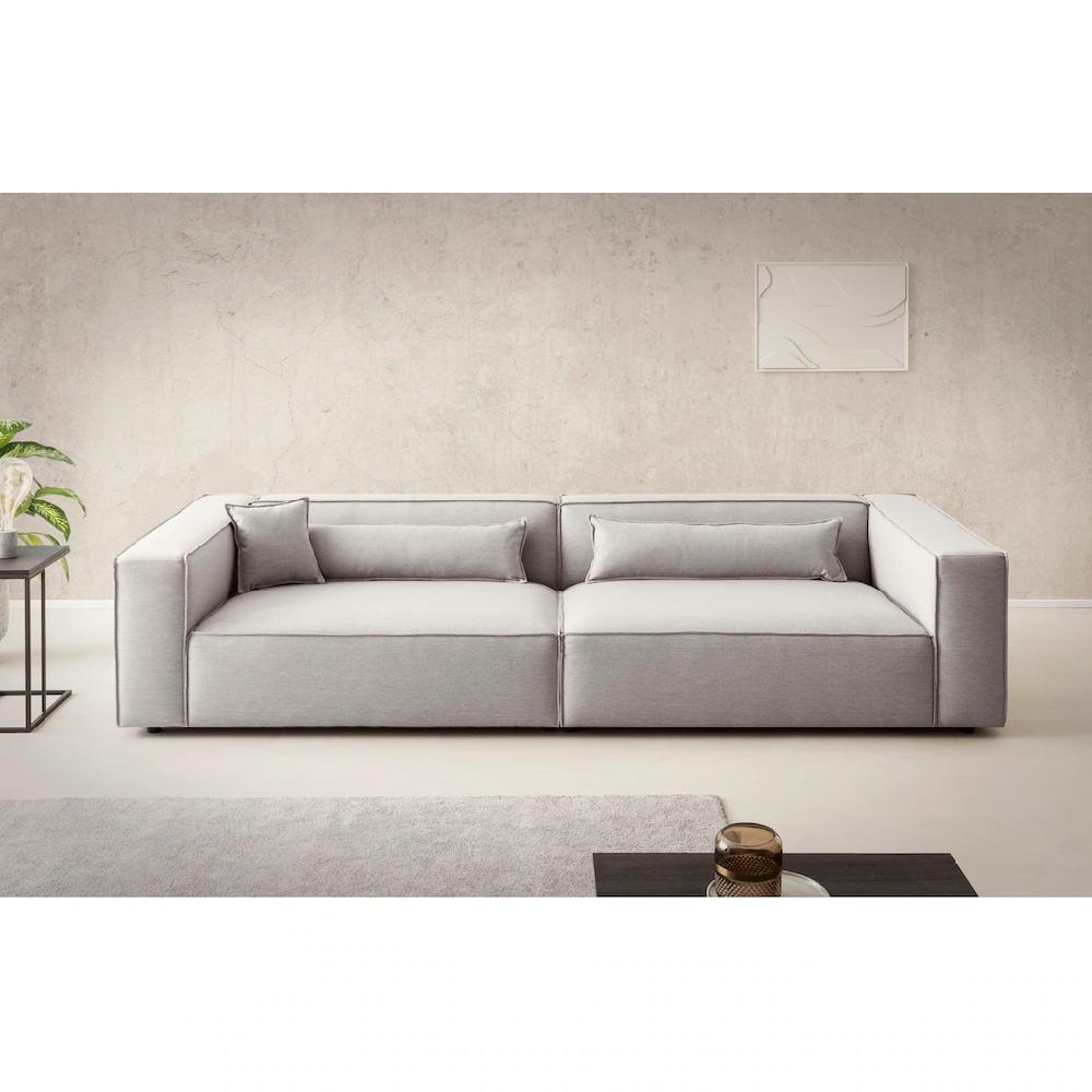 LeGer Home by Lena Gercke 3-Sitzer »PIARA XXL Sofa mit Kedernaht Big-Sofa in Cord oder Leinenoptik« schwarze Füße bequemer Sitzkomfort extra tiefe Sitzfläche kaufen