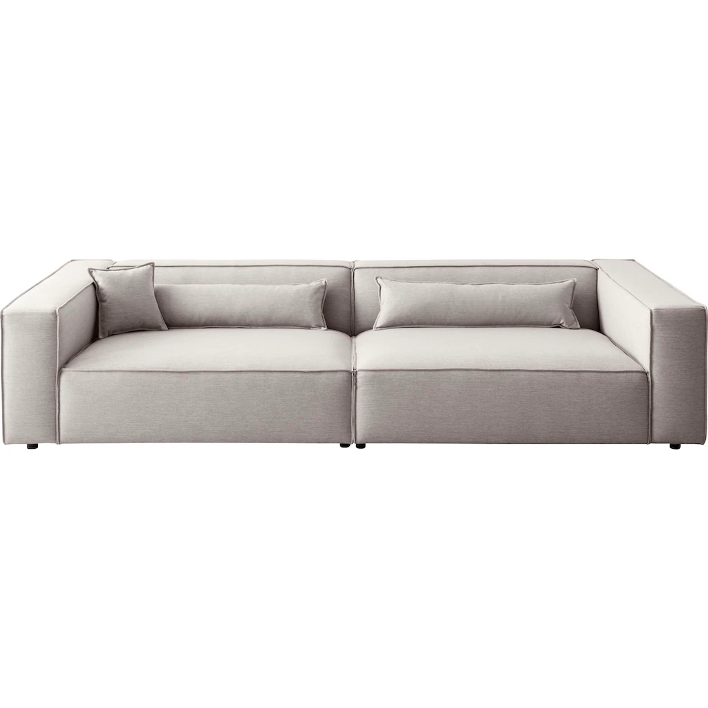 LeGer Home by Lena Gercke 3-Sitzer »PIARA XXL Sofa mit Kedernaht Big-Sofa in Cord oder Leinenoptik« schwarze Füße bequemer Sitzkomfort extra tiefe Sitzfläche kaufen Letzte 2 Tage