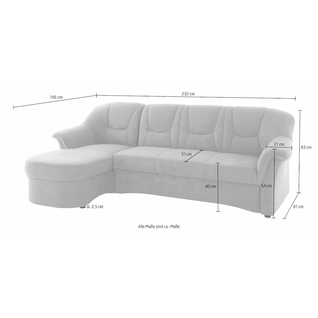 DOMO collection Ecksofa »Sarafina L-Form« wahlweise mit Bettfunktion optional mit Federkern kaufen Letzter Tag
