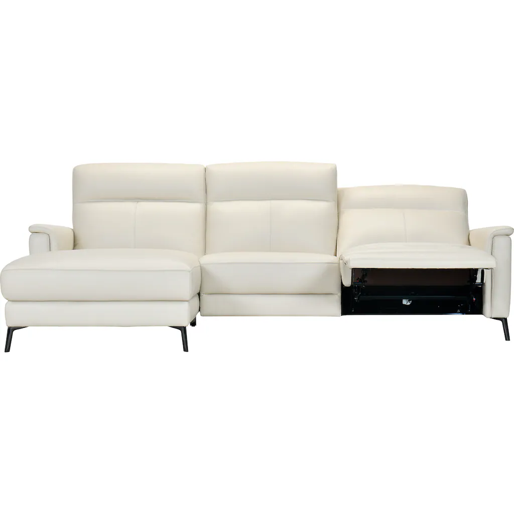 Places of Style Ecksofa »Barano L-Form 260cm in Leder und Webstoff « elektrische Relaxfunktion mit USB-Anschluss kaufen Bis zu 60% Rabatt