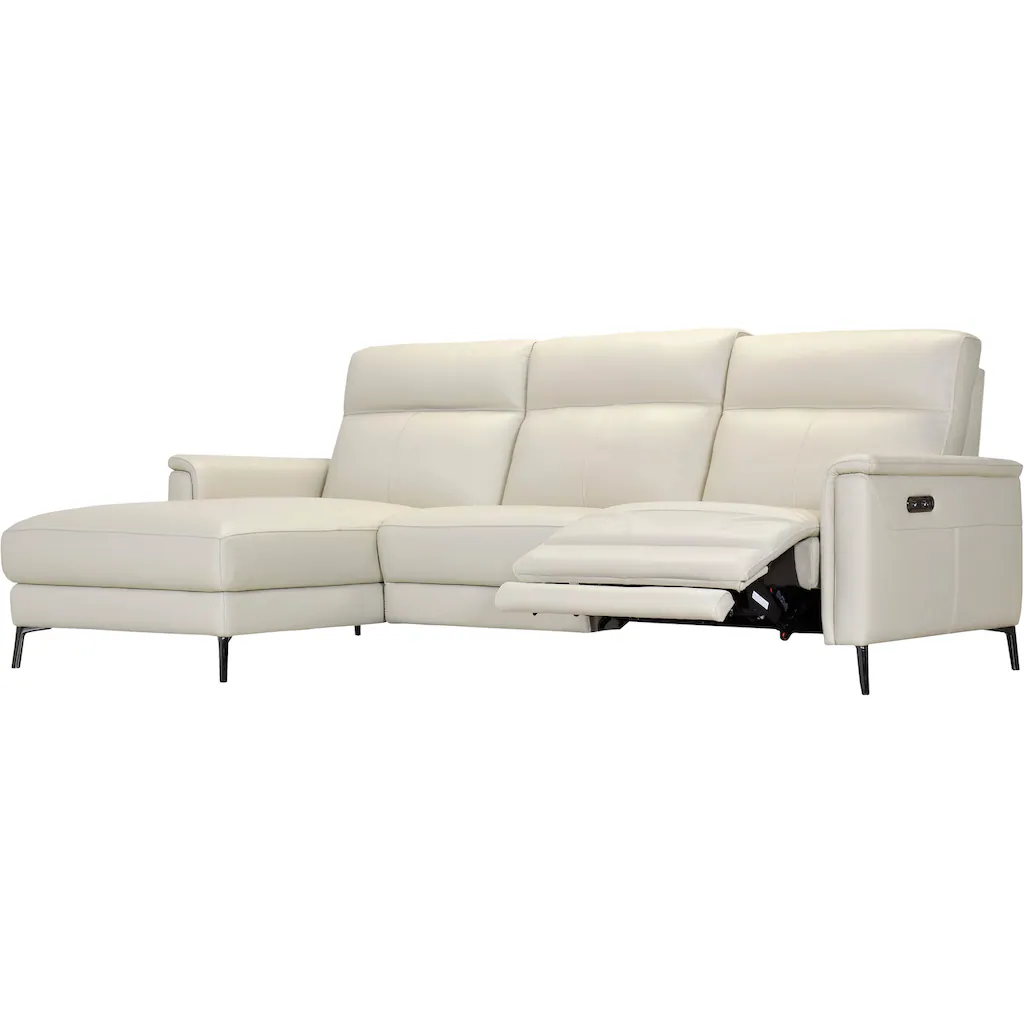 Places of Style Ecksofa »Barano L-Form 260cm in Leder und Webstoff « elektrische Relaxfunktion mit USB-Anschluss kaufen Bis zu 60% Rabatt