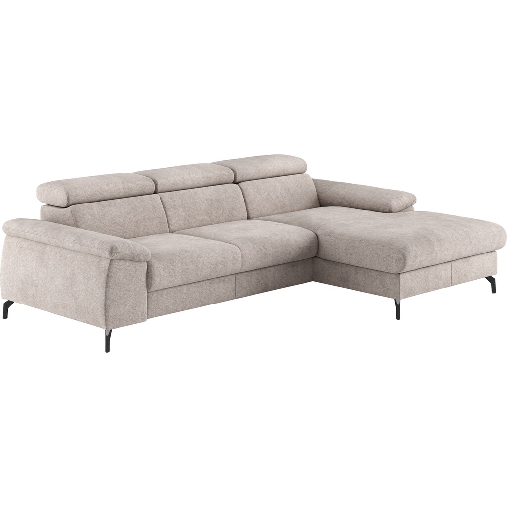 COTTA Ecksofa »Kitty L-Form« inkl. Kopfteilverstellung optional mit Bettfunktion u. Bettkasten Nur für heute
