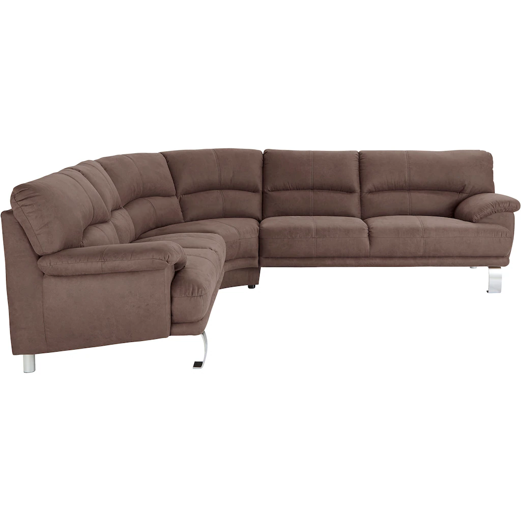 TRENDMANUFAKTUR Ecksofa »Cecilia II in italienischen Design bequem hoher Sitzkomfort L-Form« extrabreite Armlehnen für noch mehr Sitzkomfort kaufen Discount Store für neue Produkte