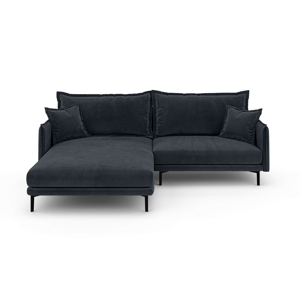 INOSIGN Ecksofa »ALEXANDRIA mit Recamiere rechts oder links bestellbar moderne Bezüge« L-Form mit Wellenunterfederung Maße: B/H/T 246/86/190 cm Kostenloser Versand international