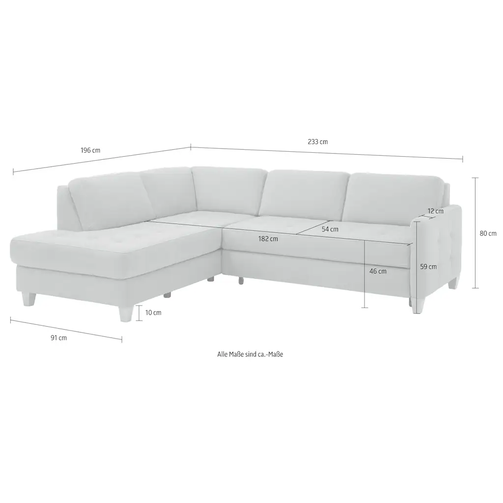 Home affaire Ecksofa »Earl« mit Bettkasten online kaufen Angebote