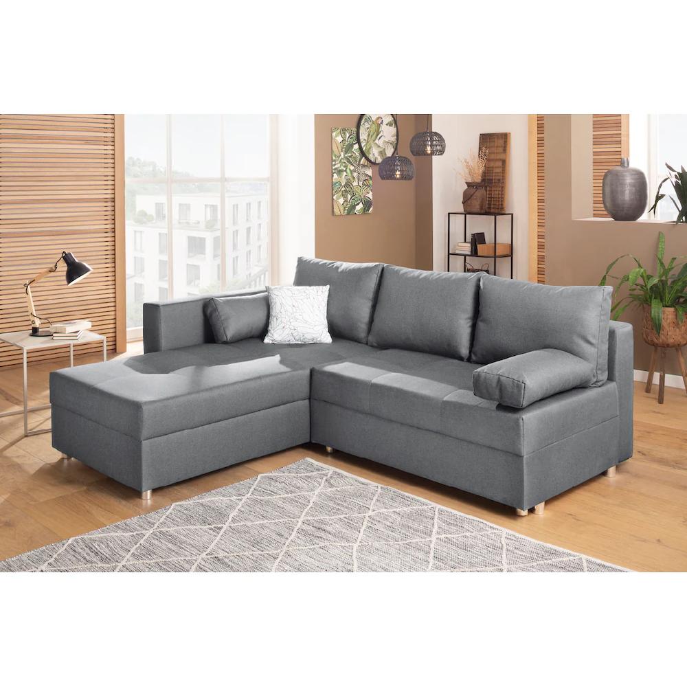 Home affaire Ecksofa »Italia L-Form« mit Bettfunktion und Bettkasten Federkern-Polsterung kaufen