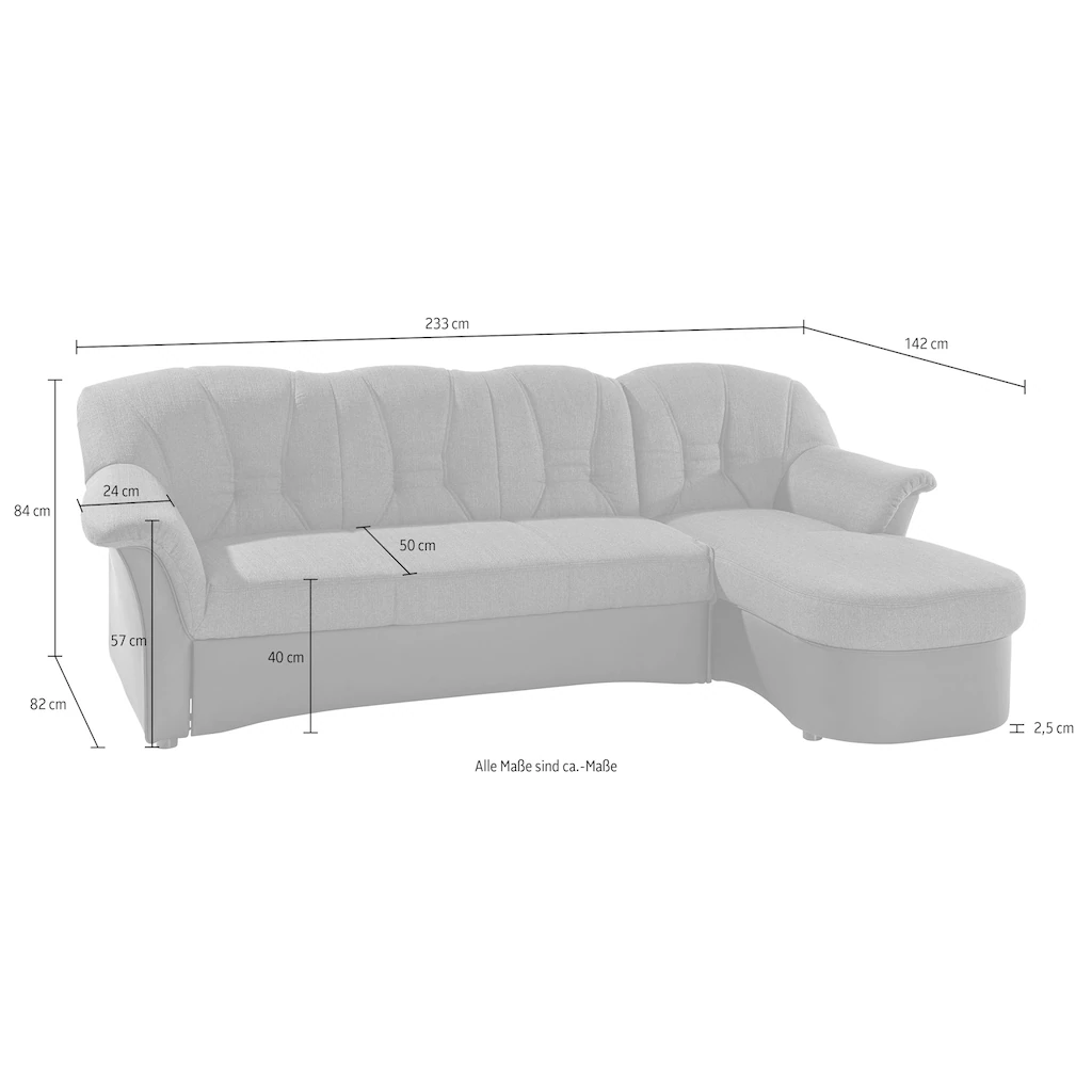 DOMO collection Ecksofa »Elva L-Form« wahlweise mit Bettfunktion und Federkern kaufen Fabrikpreis