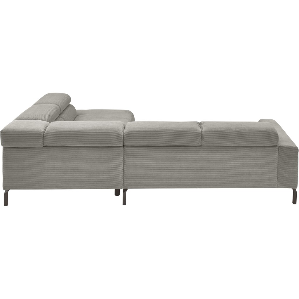 Places of Style Ecksofa »Antonelli L-Form incl. Kopfteilverstellung Breite 276 cm« wahlweise elektrische Sitztiefenverstellung kaufen Muttertagsangebot