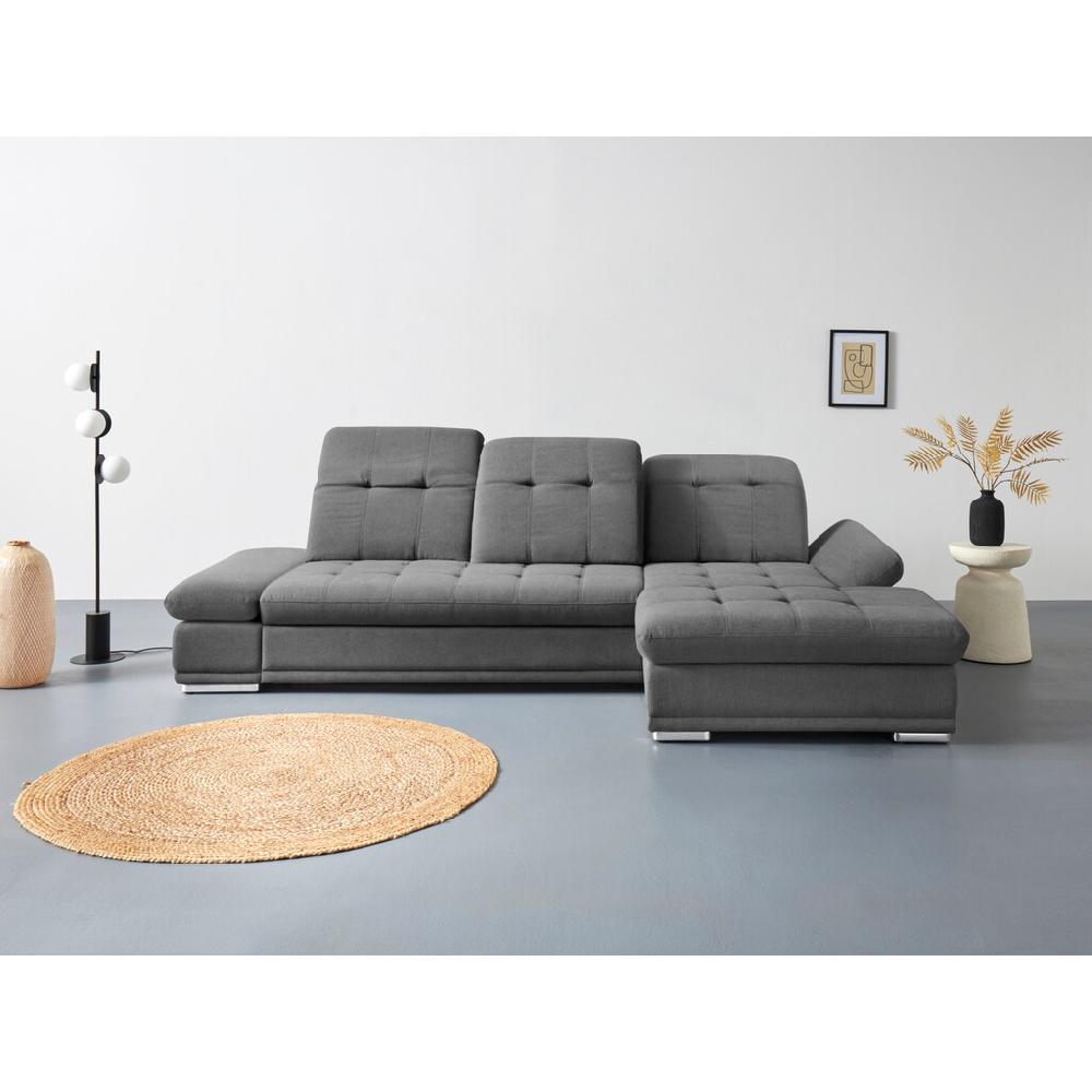 COTTA Ecksofa »Holiday L-Form mit Sitztiefen- Armteil- und Kopfteilverstellung« wahlweise mit Bettfunktion inkl. Bettkasten Kauf eins, bekomm eins gratis