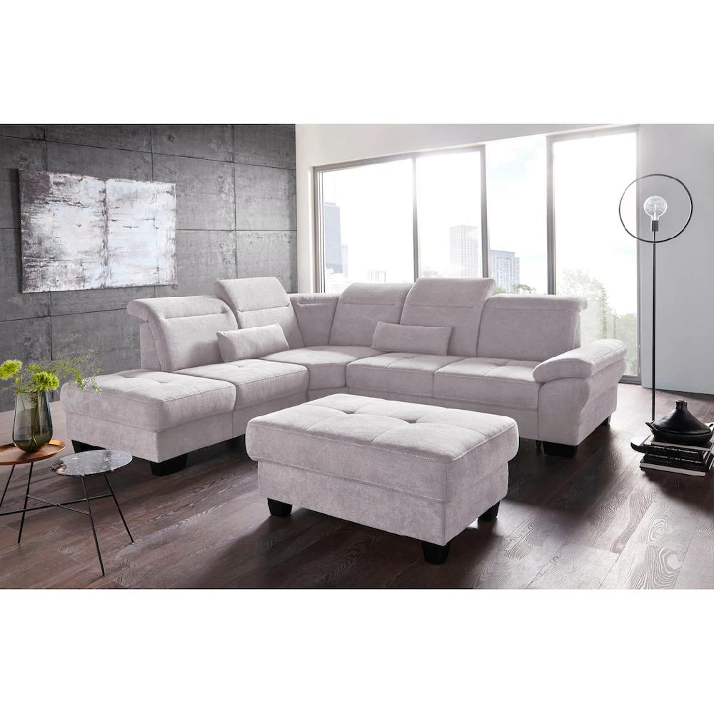 Places of Style Ecksofa »Cornwall L-Form« incl. Sitztiefenverstellung mit Bettfunktion und Kopfteilverstellung kaufen