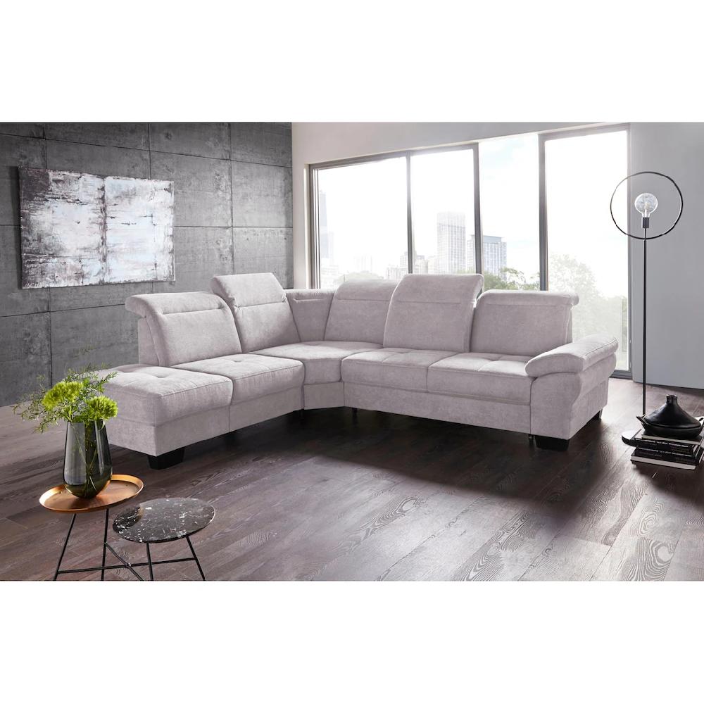Places of Style Ecksofa »Cornwall L-Form« incl. Sitztiefenverstellung mit Bettfunktion und Kopfteilverstellung kaufen Neueste Stile