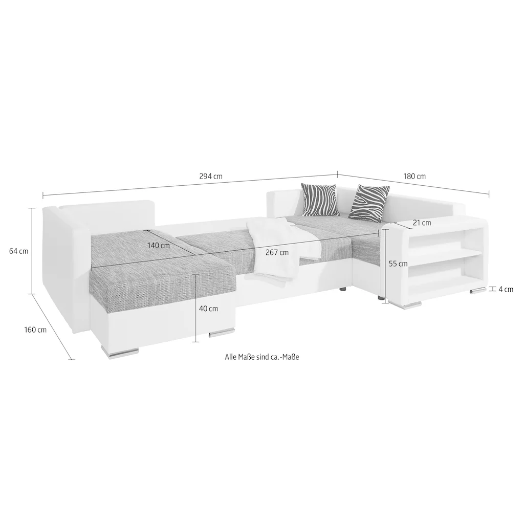 COLLECTION AB Wohnlandschaft mit komfortablem Federkern Letzte 2 Tage