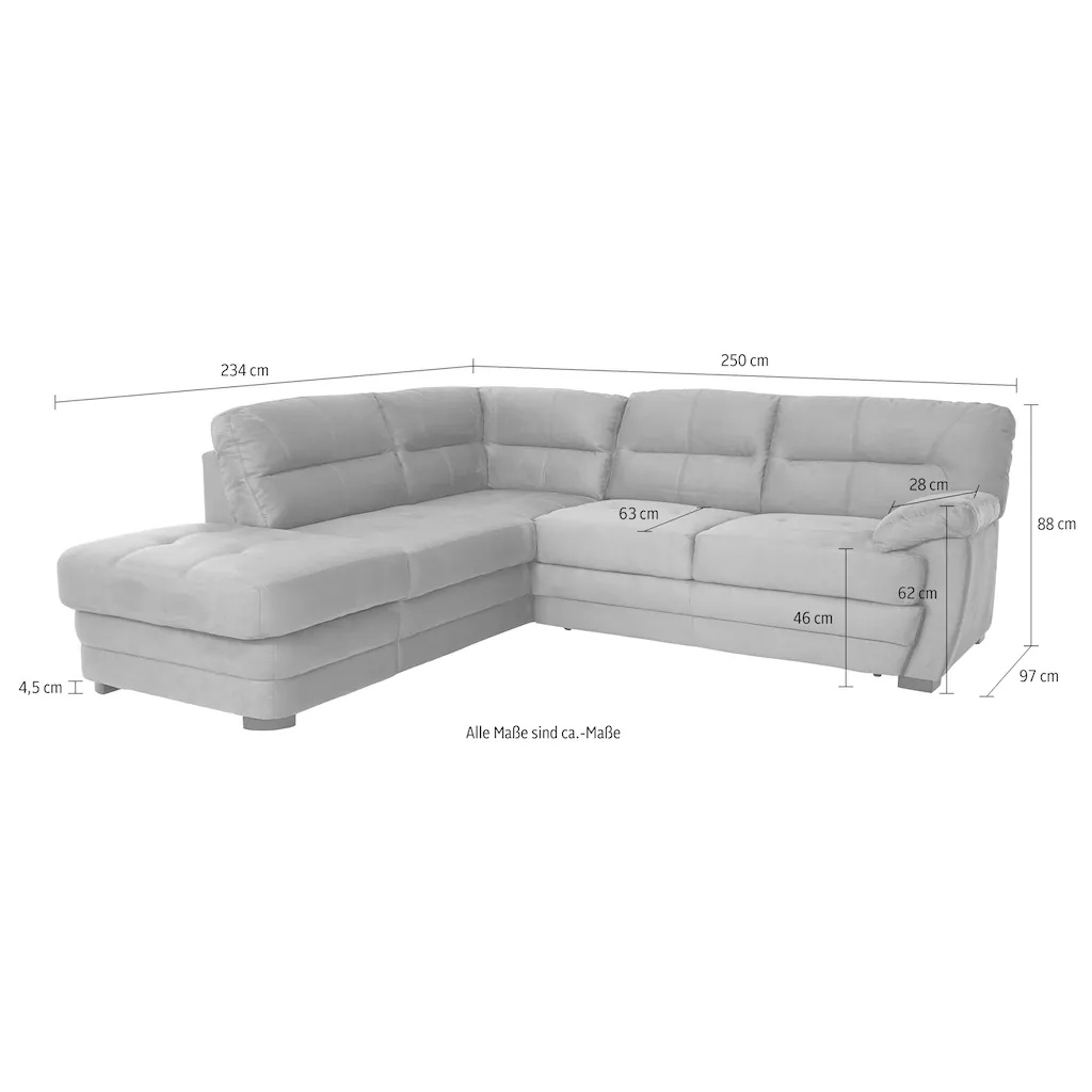 COTTA Ecksofa mit Bettfunktion und Bettkasten online kaufen Letzter Tag