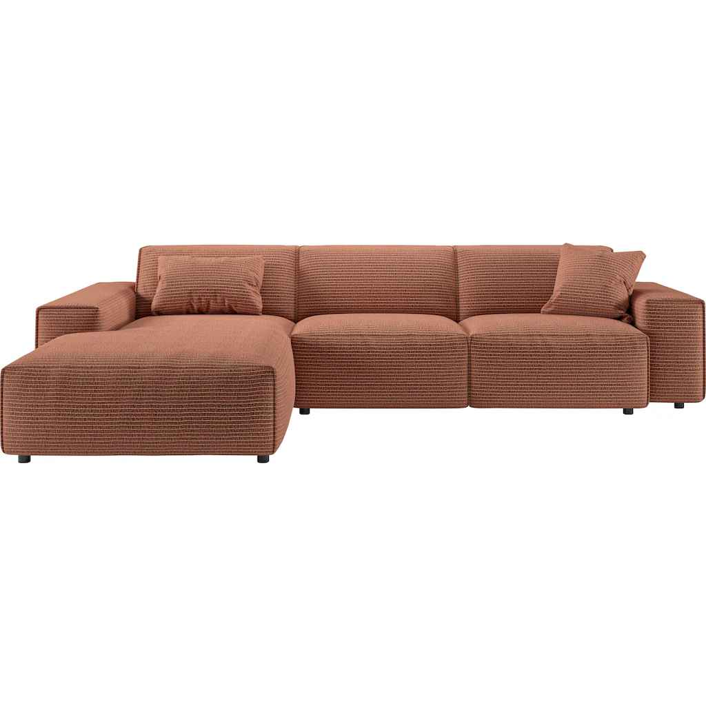 andas Ecksofa »Glimminge auch in Breitcord Feincord Bouclé + Easy care-Bezug« L-Form Breite 294 Zierkissen kaufen Sonderangebot der Fabrik