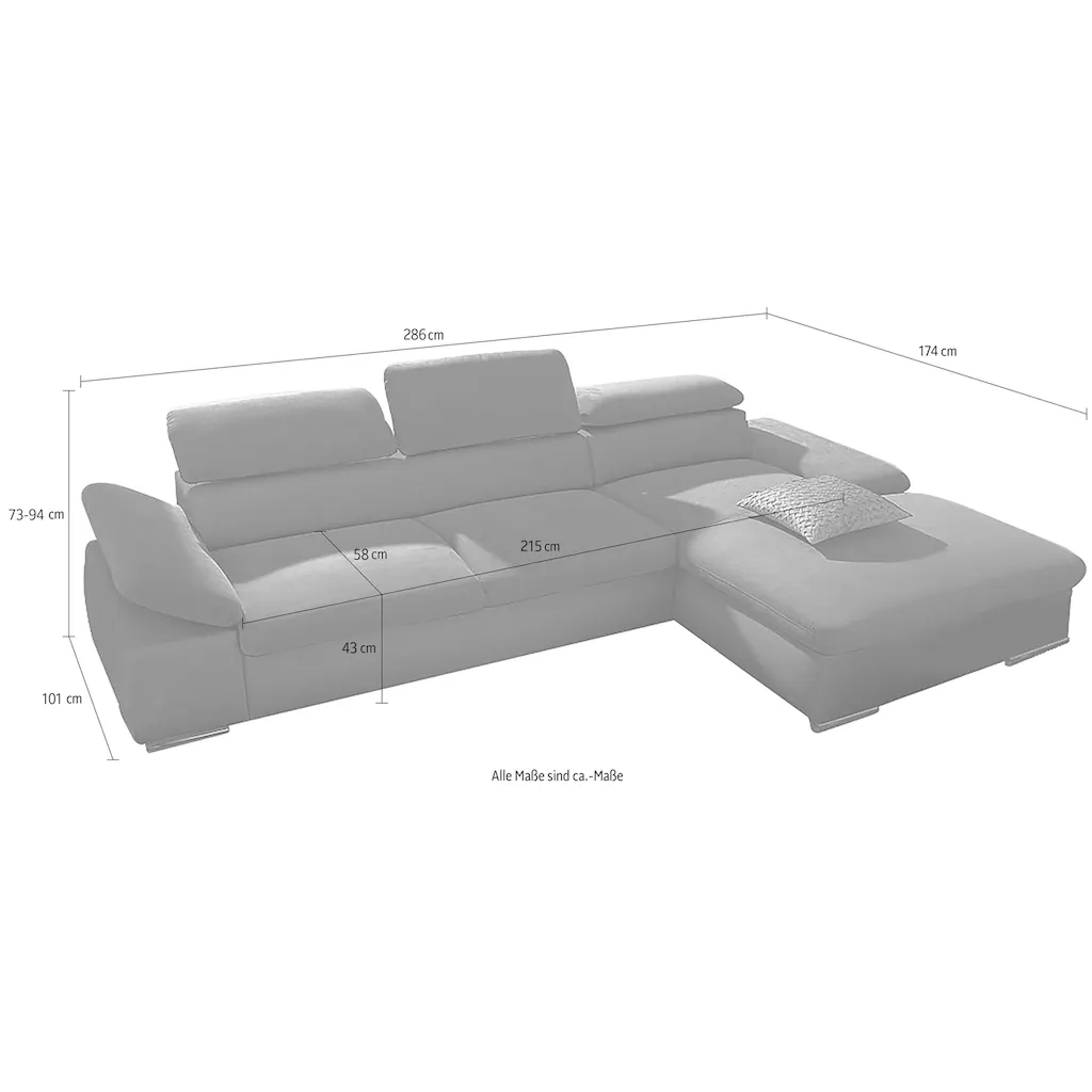sit&more Ecksofa mit Bettfunktion online kaufen Super Rabatt