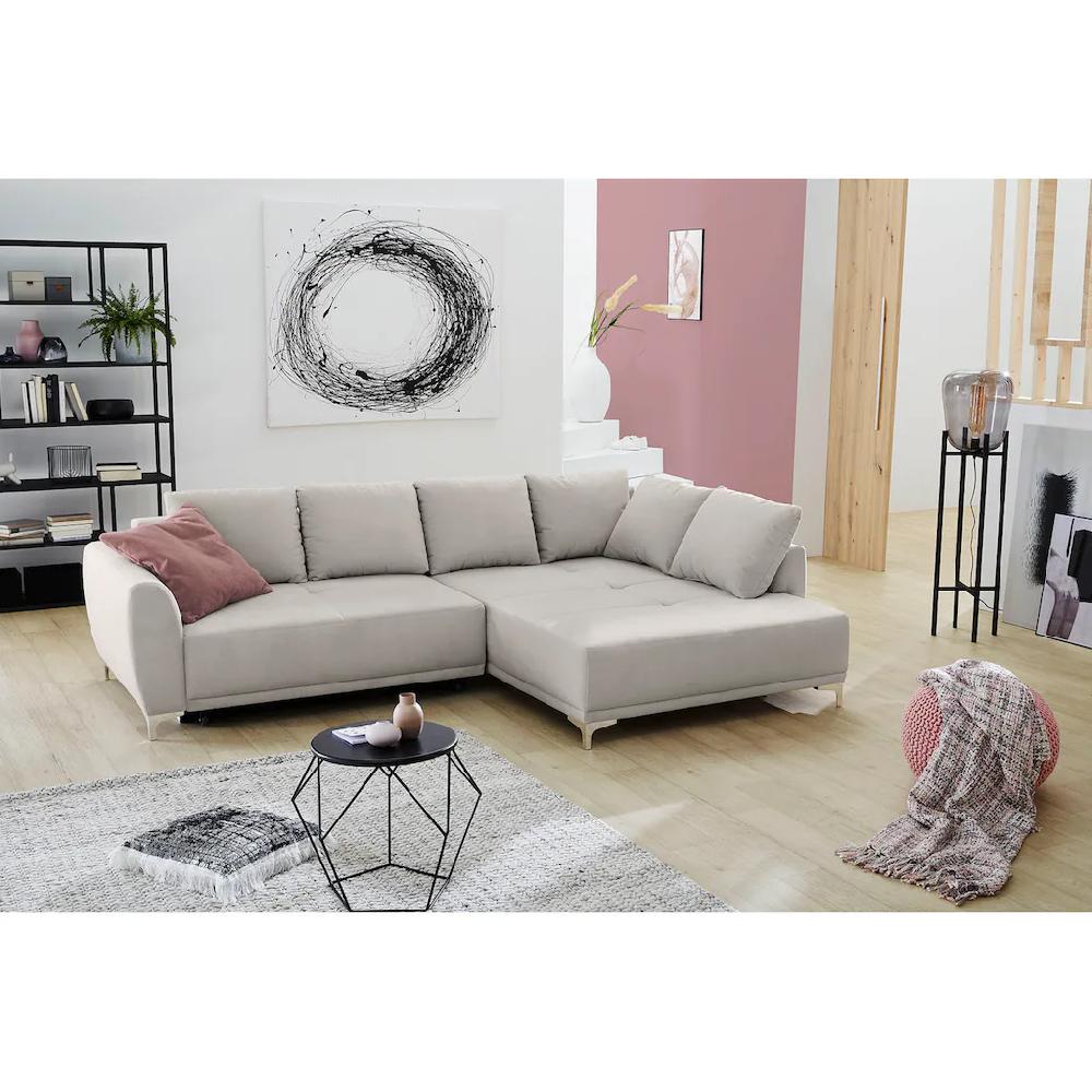Jockenhöfer Gruppe Polsterecke »Foggia L-Form« moderne Polsterecke mit Bettfunktion und Bettkasten und 7 Kissen kaufen