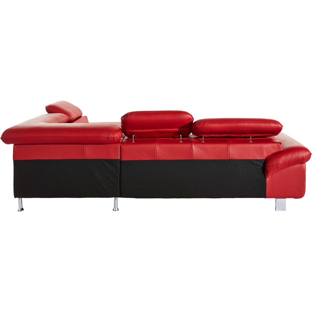 COTTA Polstergarnitur »Driver« (Set) bestehend aus Ecksofa und Hocker mit Kopfteilverstellung kaufen Black Friday Preise