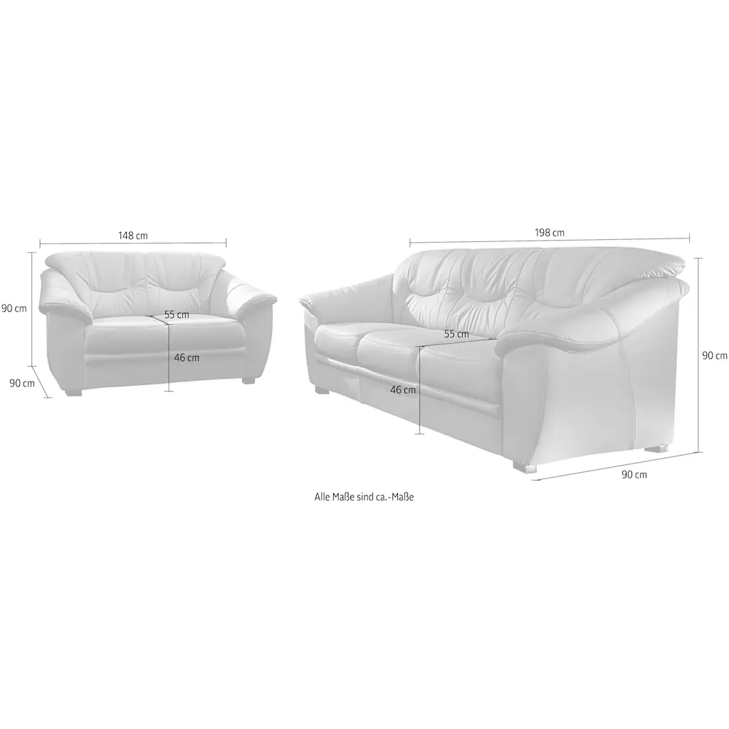 sit&more Polstergarnitur »Top Savona« Kunstleder SOFTLUX® (2-tlg.) aus je einem 2- und 3-Sitzer kaufen 2025