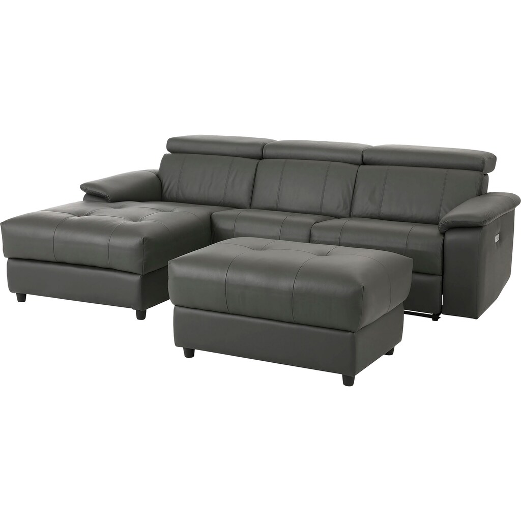 Home affaire Ecksofa »Binado L-Form « mit manueller oder elektrischer Relaxfunktion mit USB-Anschluss kaufen Outlet
