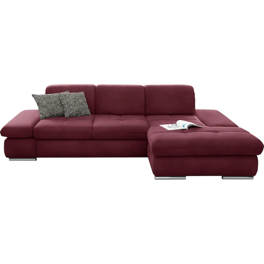 set one by Musterring Ecksofa »SO4100 V« mit verstellbaren Kopfteilen wahlweise mit Funktionen Cord-Bezug kaufen