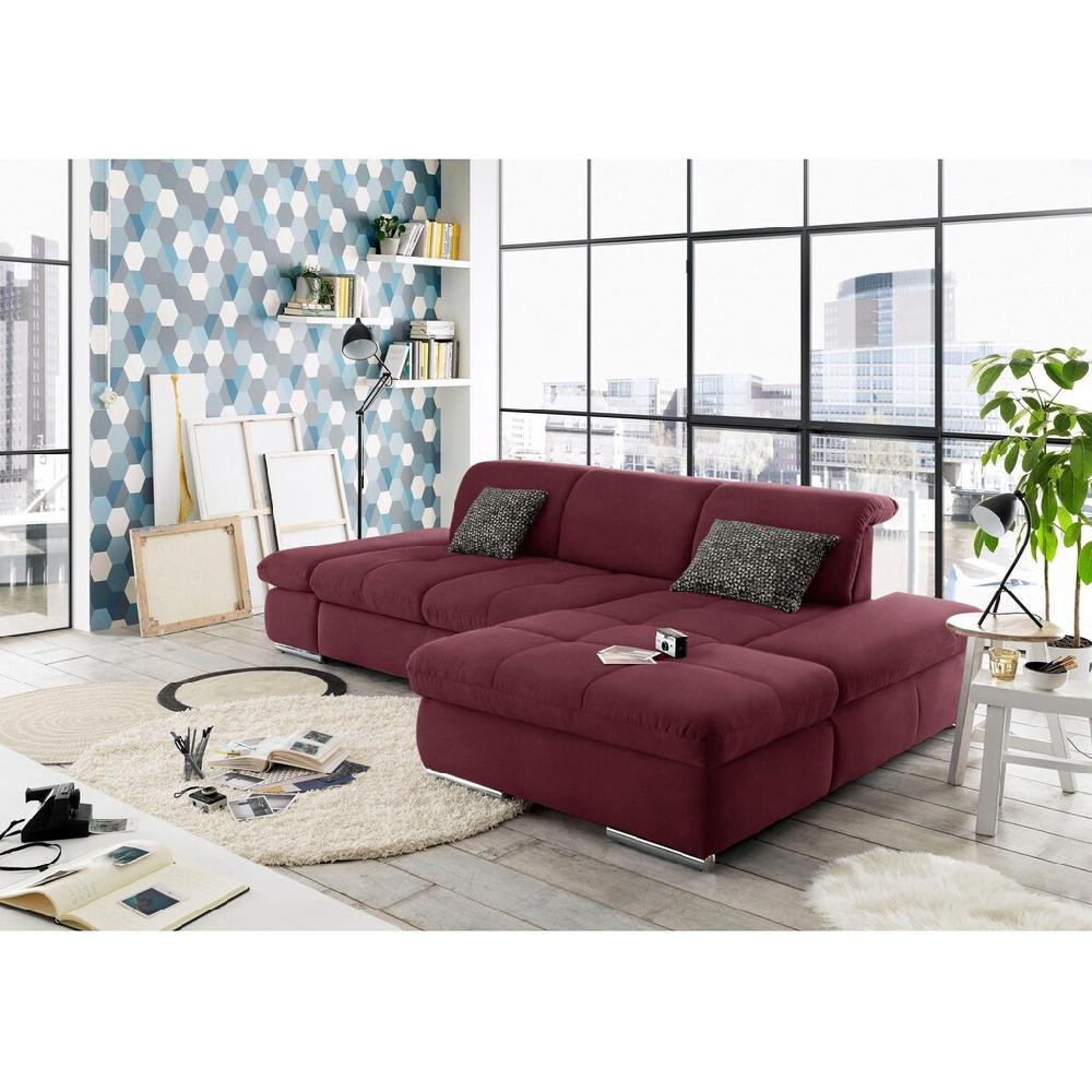 set one by Musterring Ecksofa »SO4100 V« mit verstellbaren Kopfteilen wahlweise mit Funktionen Cord-Bezug kaufen Angebote