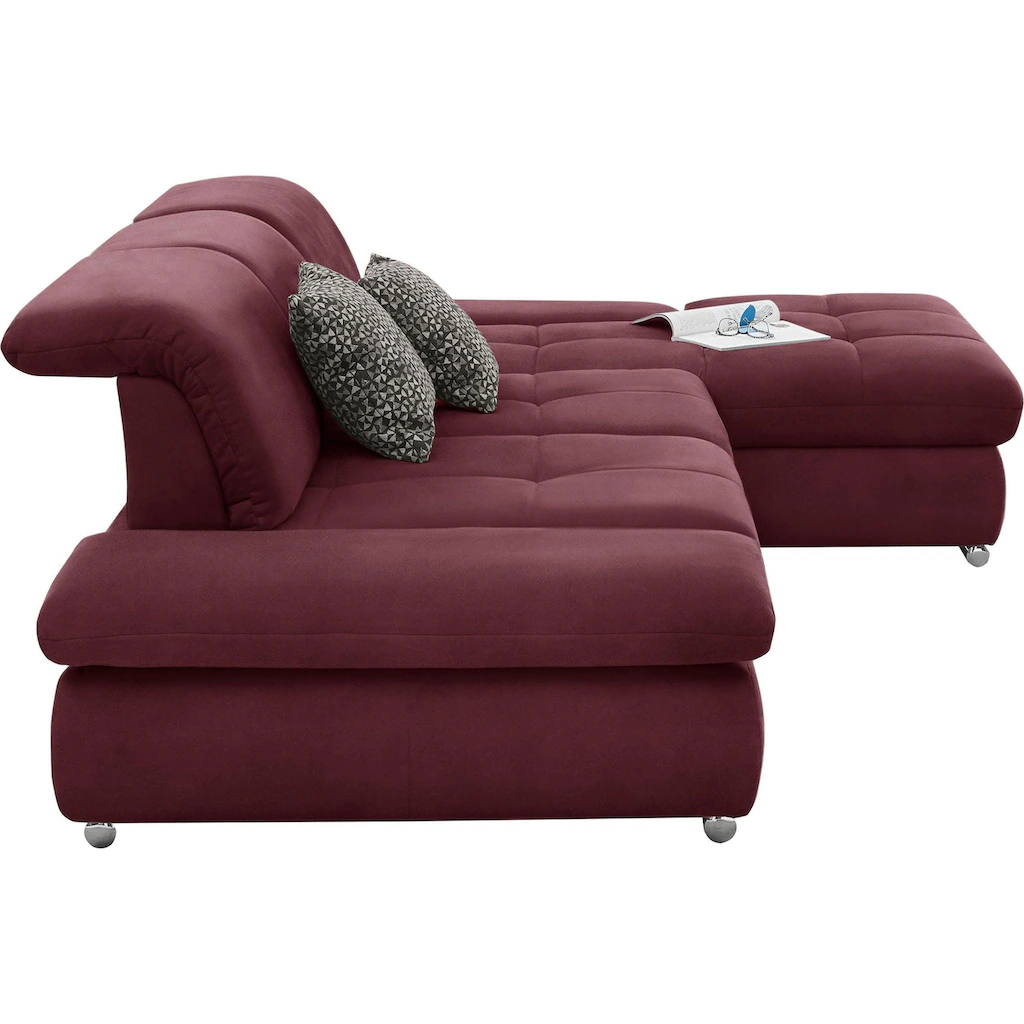 set one by Musterring Ecksofa »SO4100 V« mit verstellbaren Kopfteilen wahlweise mit Funktionen Cord-Bezug kaufen Angebote
