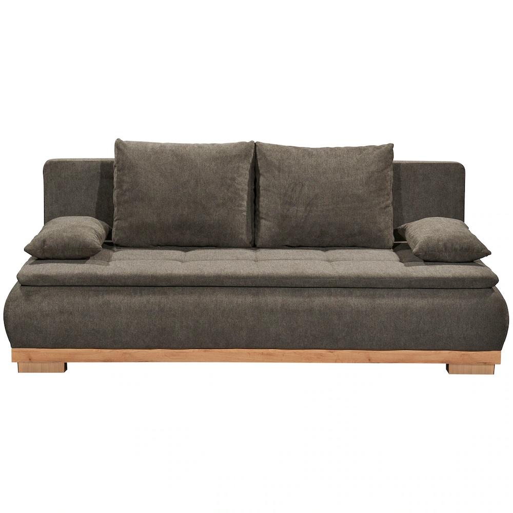 ED EXCITING DESIGN Schlafsofa »Mila« mit Bettfunktion und Bettkasten sowie Rücken- und Armlehnkissen kaufen Günstiger Verkauf