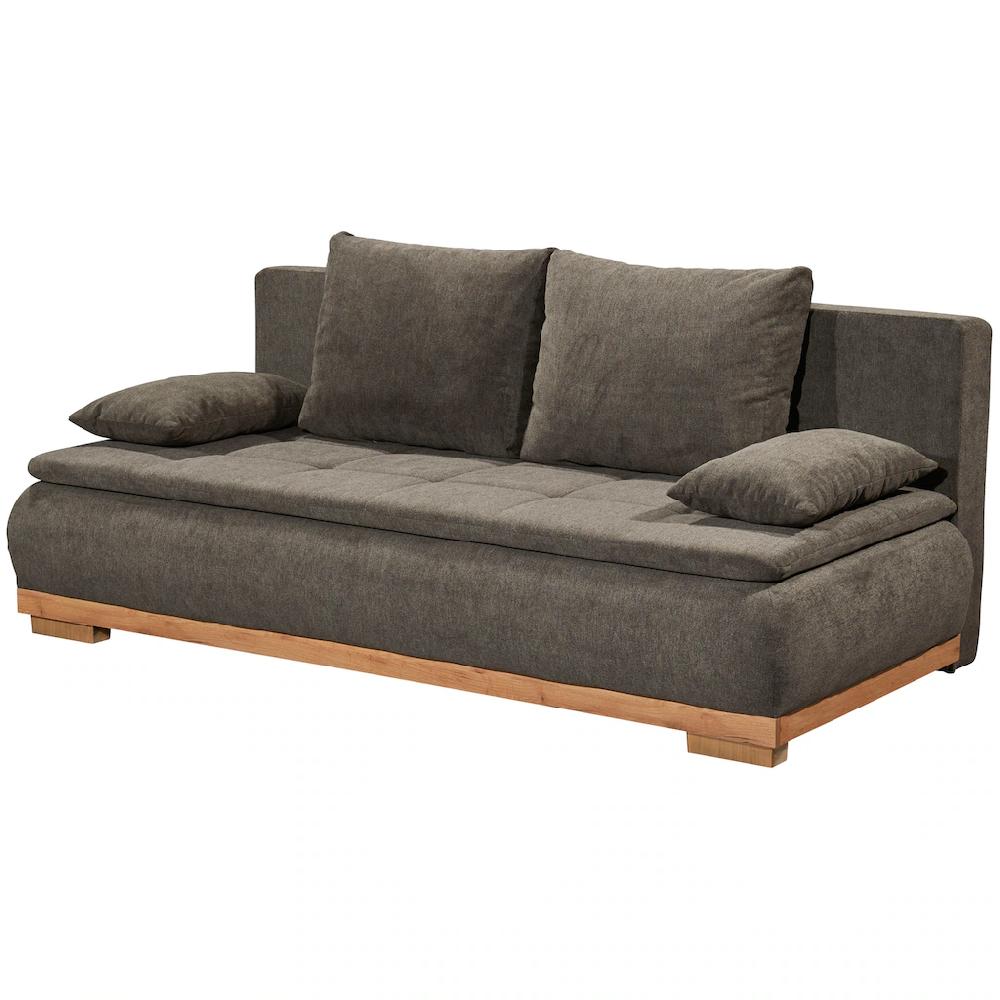 ED EXCITING DESIGN Schlafsofa »Mila« mit Bettfunktion und Bettkasten sowie Rücken- und Armlehnkissen kaufen Günstiger Verkauf
